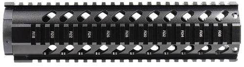 Aim Sports MT061 AR Handguard 10" Mid-Length Style Made of Aluminum with Black Anodized Finish & Quad Rail