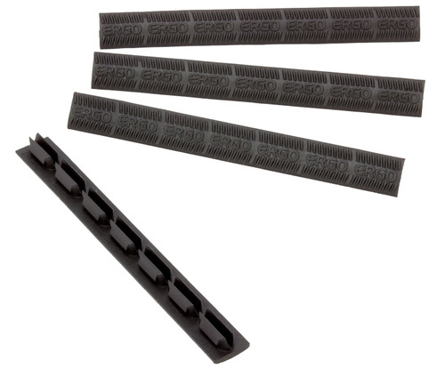 Ergo M-LOK WedgeLok Slot Cover 4332BK Black Low Profile Rubber Aggressive Texture 4 Pack