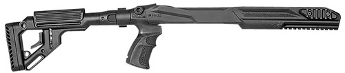 FAB Defense FXUASR1022B UAS-R Precision Stock Conversion Kit for Ruger 10/22 Left Side Folding w/Adjustable Cheekrest Matte Black Fiberglass Reinforced Polymer