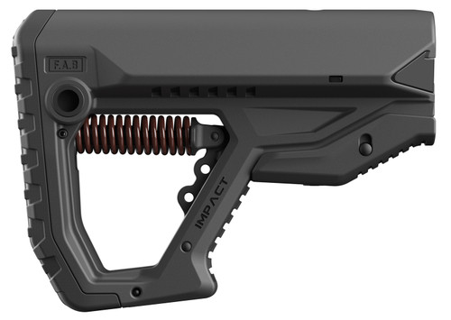 FAB Defense GL-CORE IMPACT Recoil-Absorbing AR-Platform Buttstock Black - Fits Mil-Spec & Commercial Tubes
