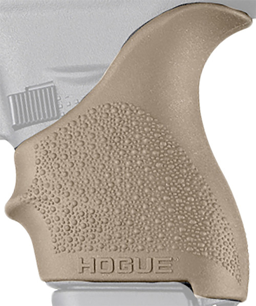 Hogue 18203 FDE Rubber Beavertail HandAll Grip Sleeve Glock 42 43