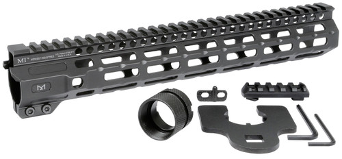 Midwest Industries M-Series AR Platform Picatinny Combat Rail Black Anodized 12.625"