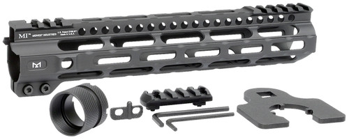 Midwest Industries 10.50" Combat Lightweight AR-15 M-LOK Handguard Black Hardcoat Anodized Aluminum