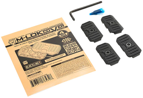 Strike Industries Black Polymer Short M-Lok Cable Management Cover 1.57" for AR Handguards