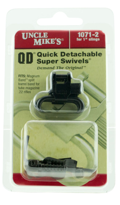Uncle Mike's 10712 Quick Detach Magnum Band Swivel Set 1" .420-.470" Diameter Magazine Tubes