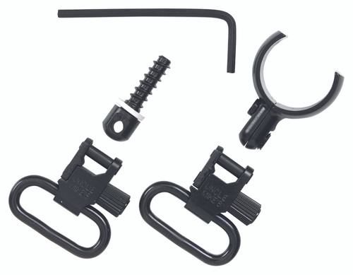 Uncle Mike's Magnum Band Swivel Set 15972 Blued Steel 1" QD Sling Loop for 20 Gauge Shotguns