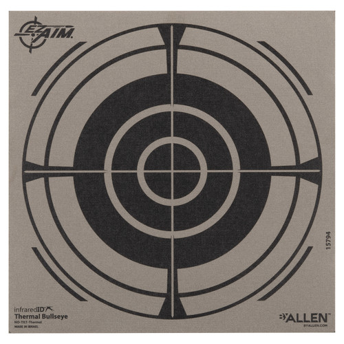 Allen 15794 8" x 8" Thermal Bullseye Paper Target Black/Gray Hanging