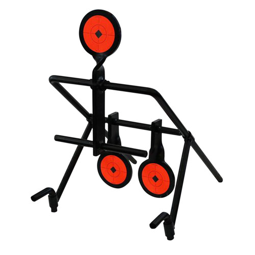 Birchwood Casey 47044 .44 Mag Gallery Resetting Steel Pistol Target 3.75" Black/Orange Circle w/Crosshair