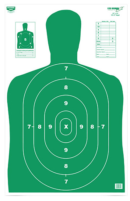 Birchwood Casey EZE-Scorer BC-27 Silhouette Paper Shooting Target 23" x 35" Green 100 Count
