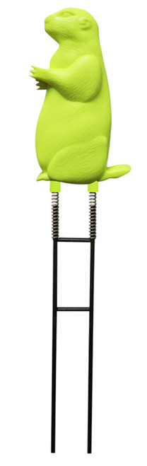 Birchwood Casey Ground Strike Prairie Chuck Shooting Target Rubber/Metal Yellow Green Prairie Dog Impact Enhancement