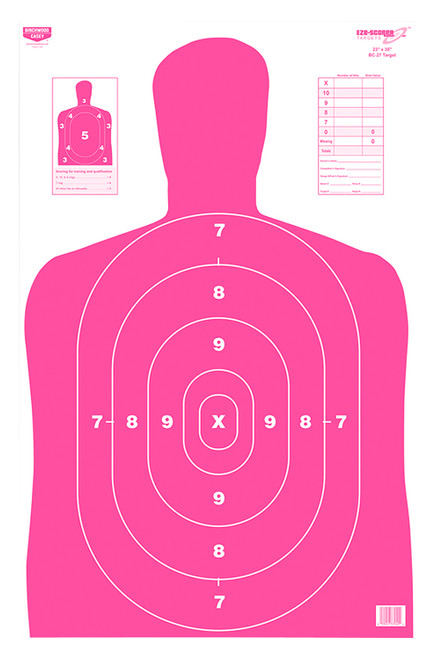 Birchwood Casey 37040 BC-27 EZE-Scorer Silhouette Practice Paper Target 23"x35" 100 Count