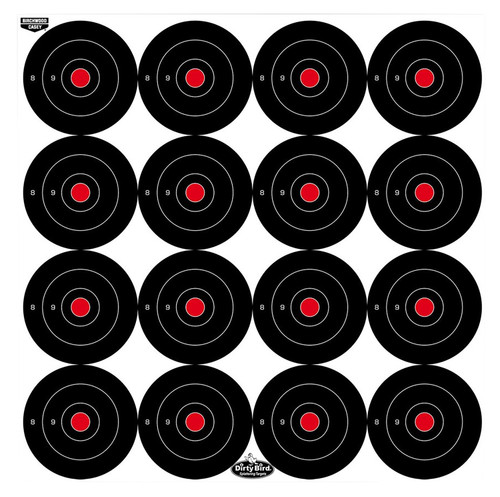 Birchwood Casey 35309 Dirty Bird 3" Tagboard Bullseye Hanging Target Black/White 12 PK