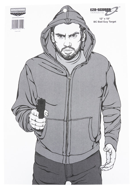 Birchwood Casey 12"x18" EZE-Scorer Silhouette Hanging Paper Shooting Target 100 Pack