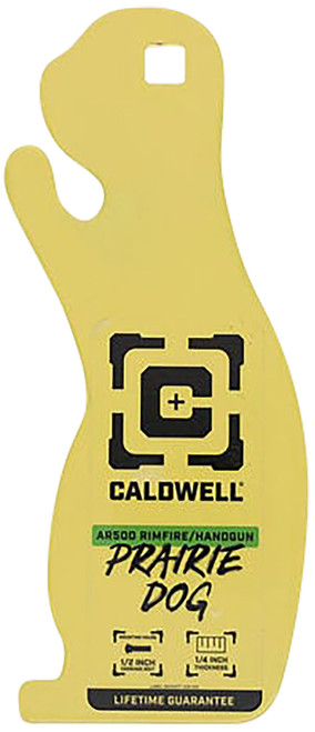 Caldwell Rimfire and Handgun AR500 Steel Prairie Dog Target Yellow 1/4 Inch Thick