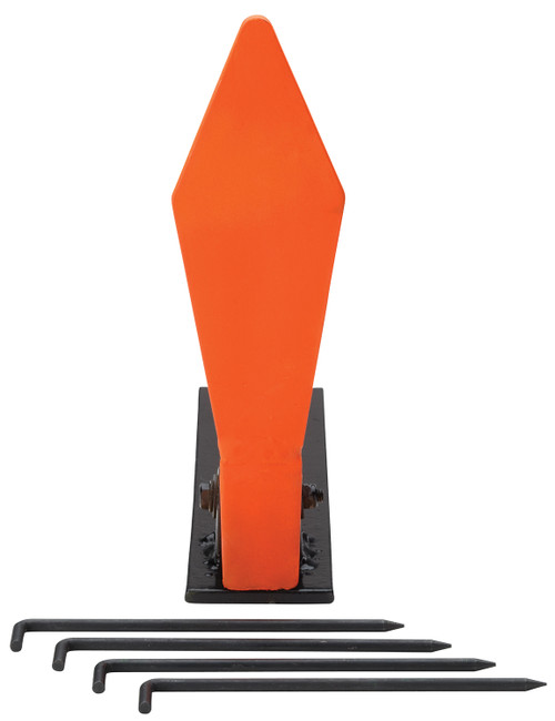 Champion 44886 .22 LR Rimfire Pop-Up Steel Diamond Target – Self-Resetting with Ground Stakes