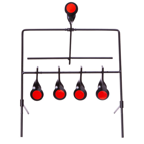 EZ-Aim 15285 Metal Spinner Reset Target System, 5-Target Steel Setup for Rimfire & Air Guns