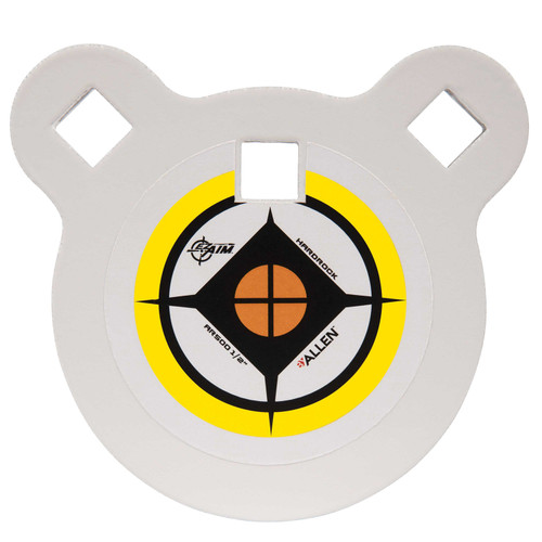 EZ-Aim AR500 Steel Shooting Gong, 4" Round, .50" Thick, White Powder Coat