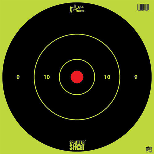 Pro-Shot SplatterShot 12" Bullseye Hanging Tagboard Targets Black/Green White Enhancement 5 Pack