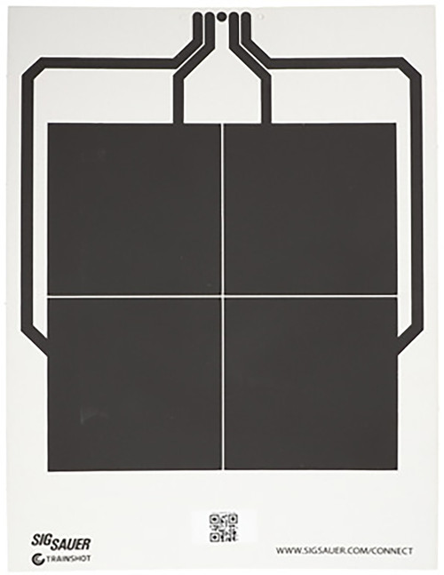 Sig Sauer SCT356 T300 4 Square Conductive Replacement Target Black/White