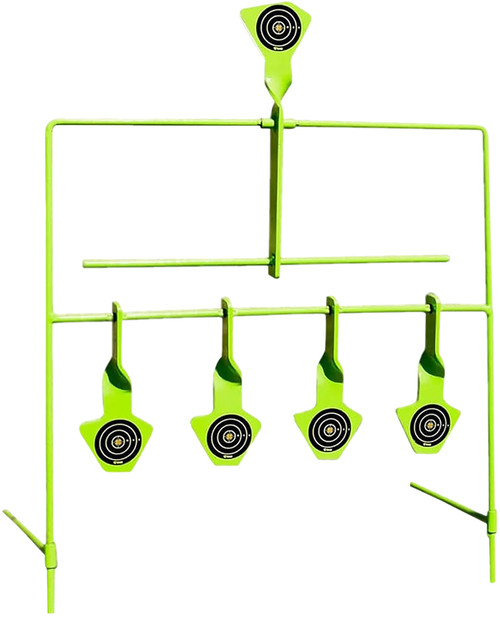 SME SMEST22RES Hands Free Reset Rimfire Pistol/Rifle Shooting Target Black/Green Steel