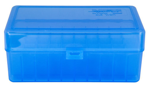 Berry's 414 WSM 50-Round Blue Ammo Storage Box with Easy-Open Lid