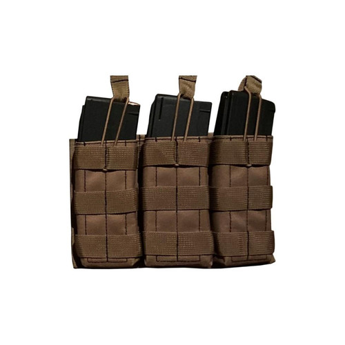 Tactical Open-Top Triple Magazine Pouch by Advance Warrior Solutions, Tan