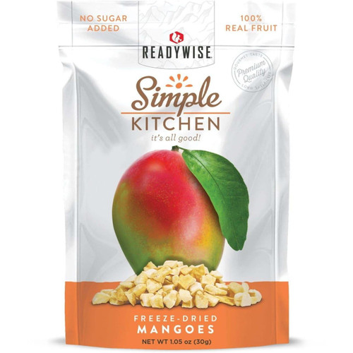 Readywise Simple Kitchen Freeze-Dried Mango Healthy Snack Pack