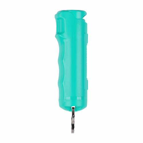 Sabre Pepper Gel Green with Flip Top Safety and Key Ring Snap Clip