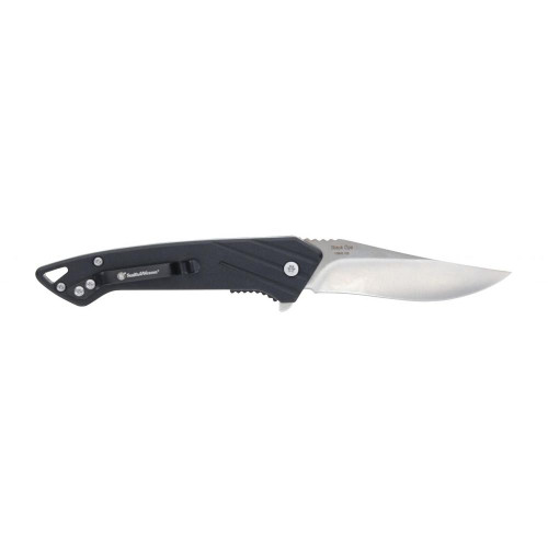 Smith & Wesson Black Ops Folding Pocket Knife 3" Recurve Black Blade