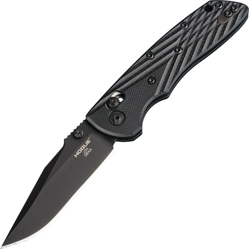 Hogue Deka 3.25" ABLE Lock Folder Clip Point Blade Blk Finish G-10 - Solid Blk