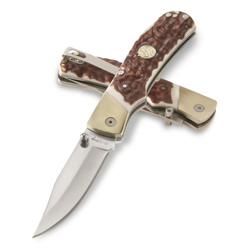 Uncle Henry 7UH Next Gen Staglon Handle 3" Clip Point Lock Back Folder