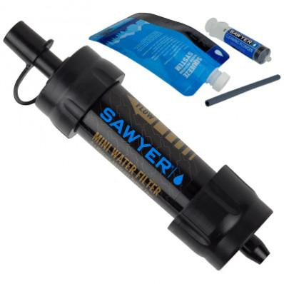 Sawyer MINI Black Water Filter System 0.1 Micron Removes Bacteria and Protozoa