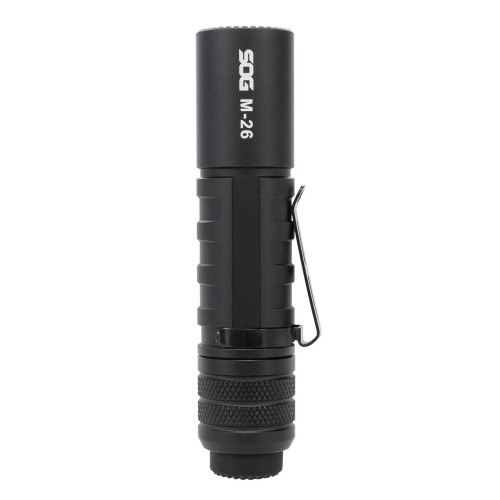 SOG M-26 Pocket Tactical Flashlight 1300 Lumens 326-Hour Runtime Black