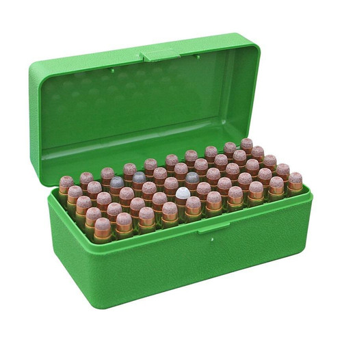 MTM Case-Gard R-50 Polypropylene Rifle Ammo Box .300 WSM 45-70 7mm SAUM Green