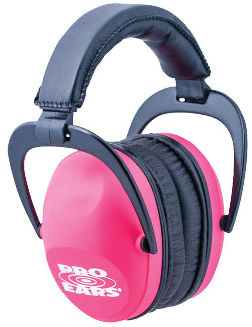 ProEars Ultra Sleek Pink Shooting Earmuffs - Low Profile Adjustable Headband
