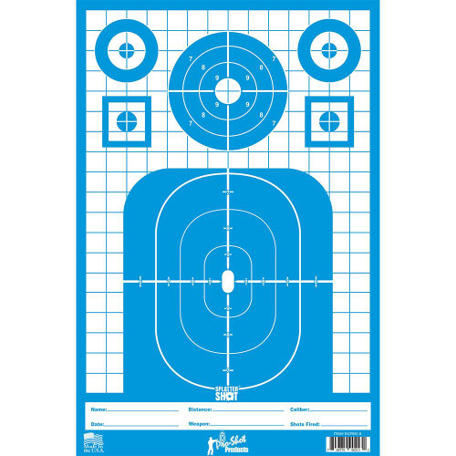 Tactical Precision Blue Heavy Tag Paper Pistol/Rifle/Shotgun Targets 8/ct