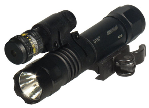 Leapers LED Flashlight and Red Laser Combo for Picatinny Weaver Rail