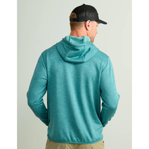Huk Huk'd Up DWR Fleece Hoodie Storm Blue Heather Size Small