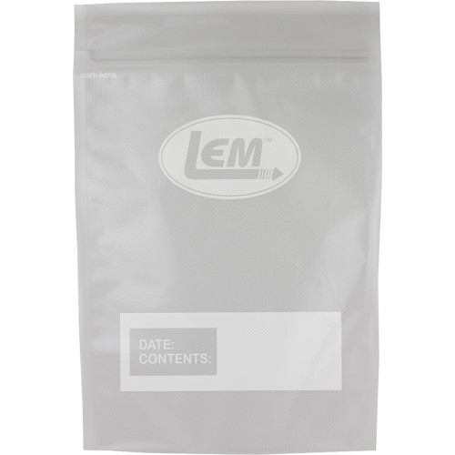 LEM MaxVac Zipper Lock Vacuum Bags Gallon 11x16 Inch 20-Count