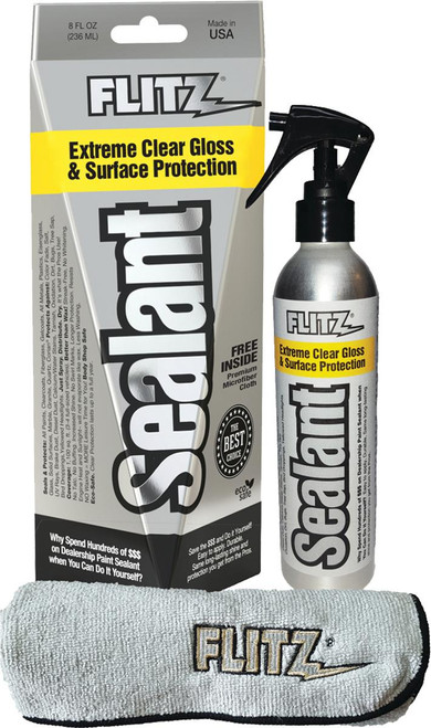 FLITZ SEALANT 8 OZ SPRAY BOTTLE W/ FREE MICROFIBER