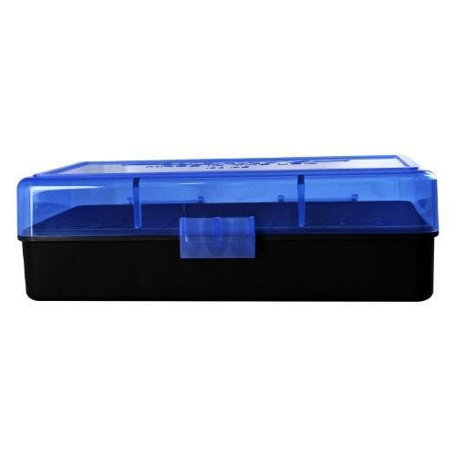 Berry's Mfg Polypropylene 50 Round Ammo Box 454 - 50 Action Express Blue Black Bottom