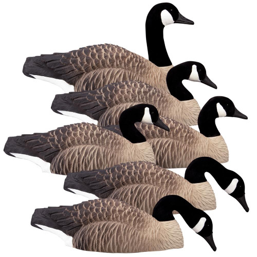 Higdon Magnum Half Shell Canada Goose Shell Decoys 6 Pack Flocked Heads