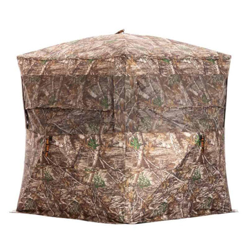 Rhino RB24 Pro 5-Hub Hunting Ground Blind - Realtree Edge, Silent Slide Windows