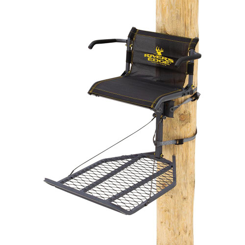 Rivers Edge Black Lounger Hang-On Treestand with Level-Lock Bracket
