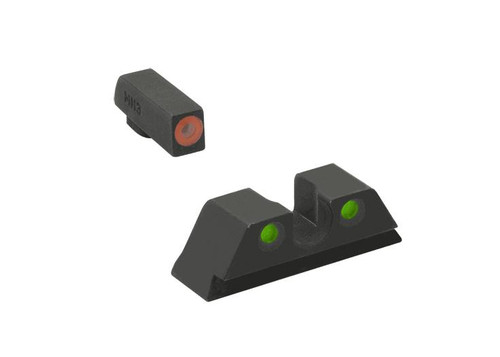 Meprolight ML41766 Hyper-Bright Orange/Green Tritium Pistol Sights for S&W M&P (Fullsize, Compact, Subcompact)