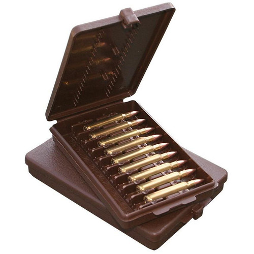 MTM 9 Rd Case-Gard Rifle Ammo Wallet with Snap-Lok Latch Brown