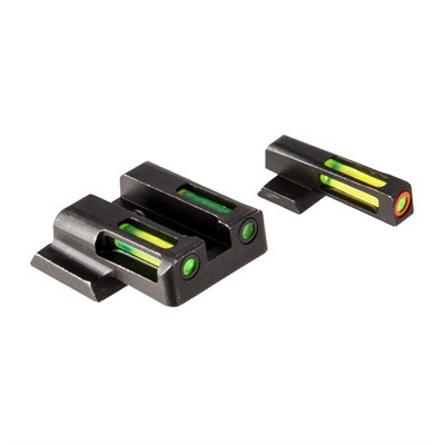 Tritium H3 LiteWave Orange Ring Front Sight Set Green LitePipes