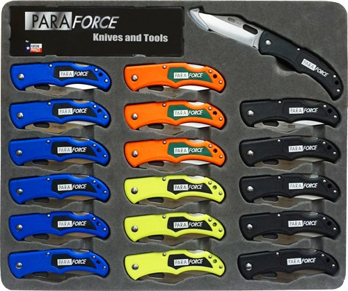 AccuSharp Paraforce Folding Lock Back Knife Retail Display Set of 18