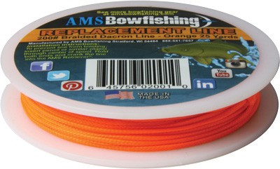 AMS #200 Orange Bowfishing Replacement Line 25 Yard Spool