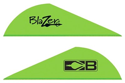 Bohning Blazer Arrow Vanes 2in Neon Green Solid 36 Count